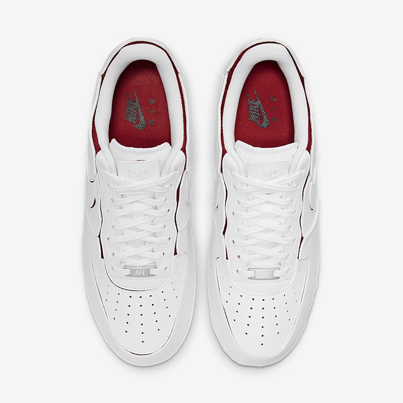 カスタム前提のナイキ エア フォース 1/1 ロー “ホワイト/レッド” (NIKE AIR FORCE 1/1 LOW “White/Red”) [DC9895-100]