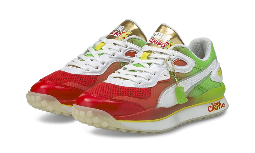 「ハリボー ゴールドベア」と「プーマ」コラボ 4/1 発売 (PUMA STREET RIDER HARIBO FL) [382879-01]