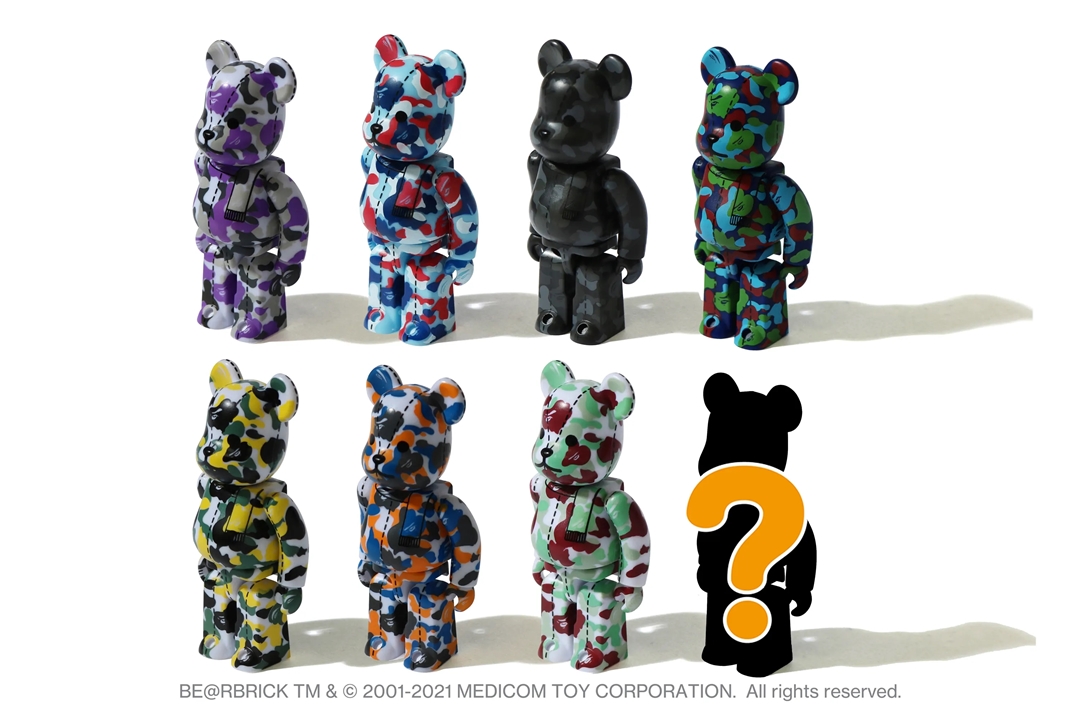 A BATHING APE 28周年 × BE@RBRICK “BAPE CAMO #1” が4/3 発売 (ア ベイシング エイプ ベアブリック)