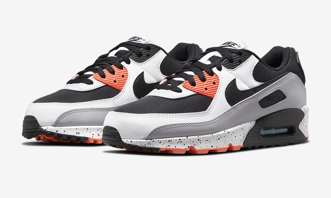 ナイキ エア マックス 90 “ホワイト/ターフオレンジ/アクアマリン” (NIKE AIR MAX 90 “White/Turf Orange/Aquamarine”) [DC9845-100]