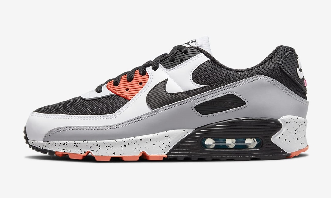 ナイキ エア マックス 90 “ホワイト/ターフオレンジ/アクアマリン” (NIKE AIR MAX 90 “White/Turf Orange/Aquamarine”) [DC9845-100]