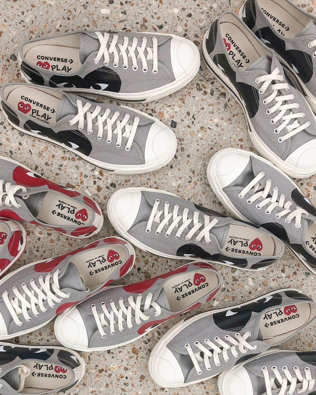 4/1 発売！CONVERSE JACK PURCELL × PLAY COMME des GARÇONS “Grey/Black/Red” (コンバース ジャックパーセル プレイ コム デ ギャルソン)