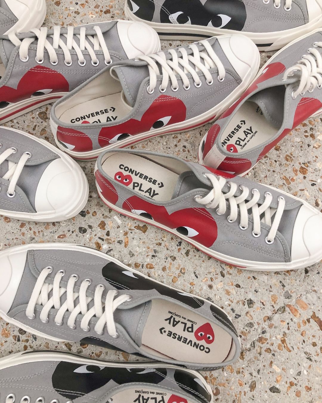 4/1 発売！CONVERSE JACK PURCELL × PLAY COMME des GARÇONS “Grey/Black/Red” (コンバース ジャックパーセル プレイ コム デ ギャルソン)