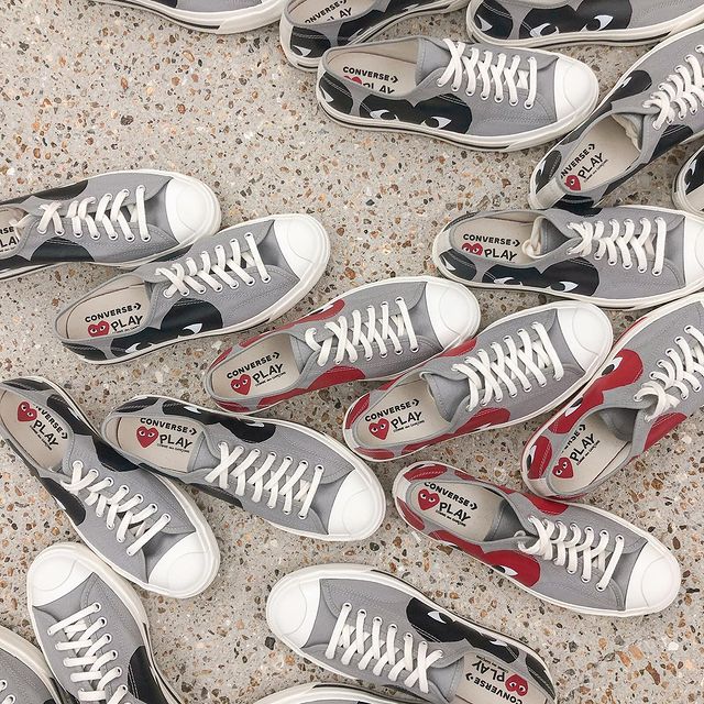 4/1 発売！CONVERSE JACK PURCELL × PLAY COMME des GARÇONS "Grey/Black/Red" (コンバース ジャックパーセル プレイ コム デ ギャルソン)