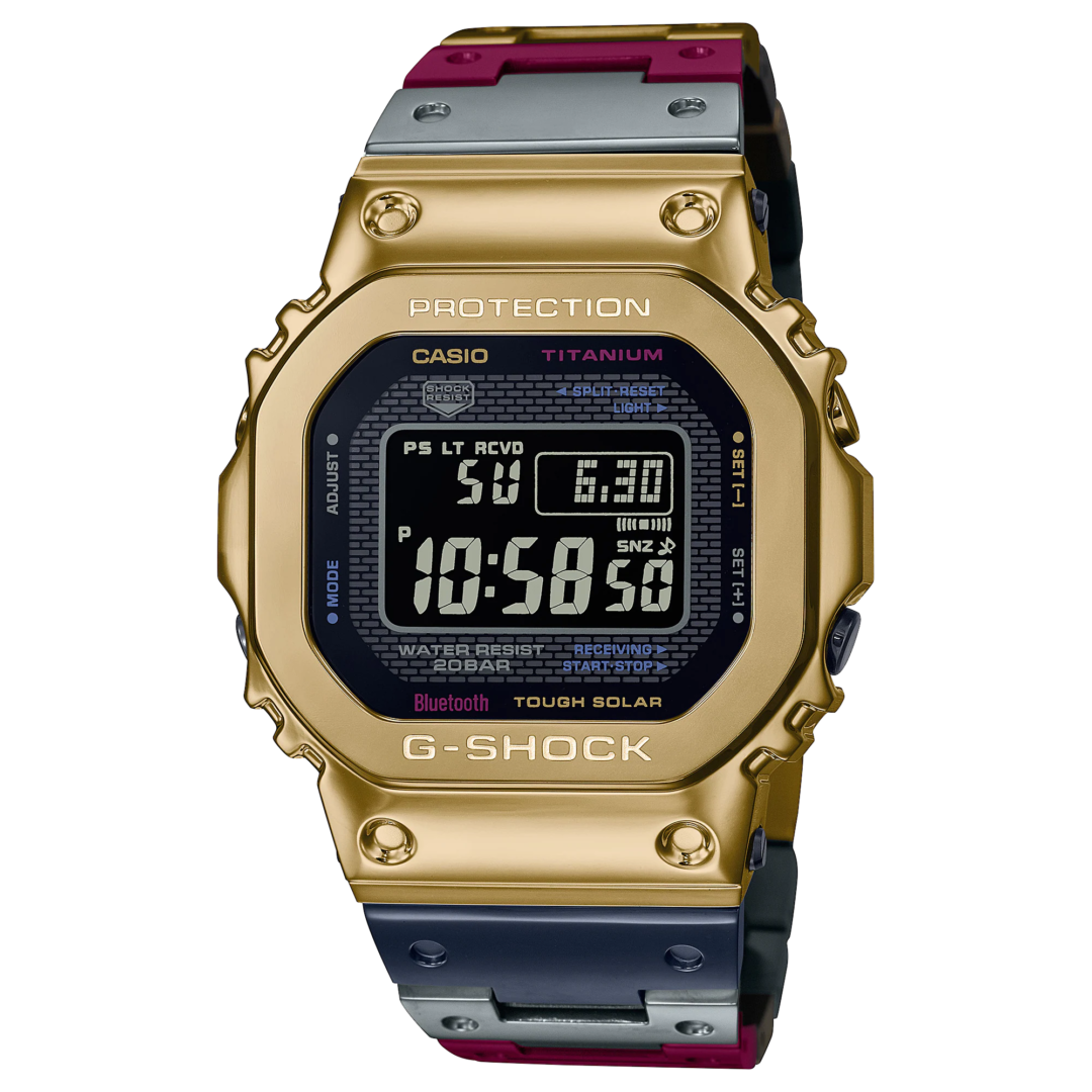 4/23 発売！初代G-SHOCK「DW-5000C」の遺伝子を受け継ぐフルメタルスクエアモデルのGMWB5000からマルチカラーに仕上げたスペシャルモデル “GMW-B5000TR-9JR” (ジーショック Gショック)