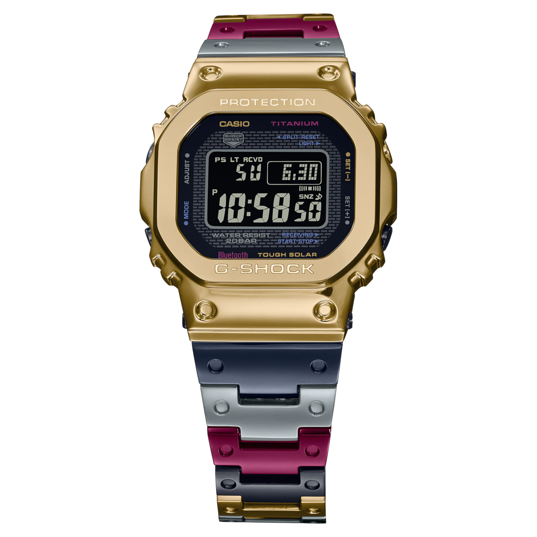 4/23 発売！初代G-SHOCK「DW-5000C」の遺伝子を受け継ぐフルメタルスクエアモデルのGMWB5000からマルチカラーに仕上げたスペシャルモデル “GMW-B5000TR-9JR” (ジーショック Gショック)