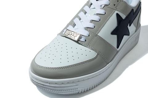 BAPE STA 新作！人気のパテント素材を使用した「BAPE STA LOW “Black/White”」が4/10 発売 (A BATHING APE ア ベイシング エイプ)