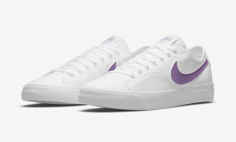 ナイキ SB ブレーザー コート “ホワイト/パープル” (NIKE SB BLAZER COURT “White/Purple”) [CV1658-105]