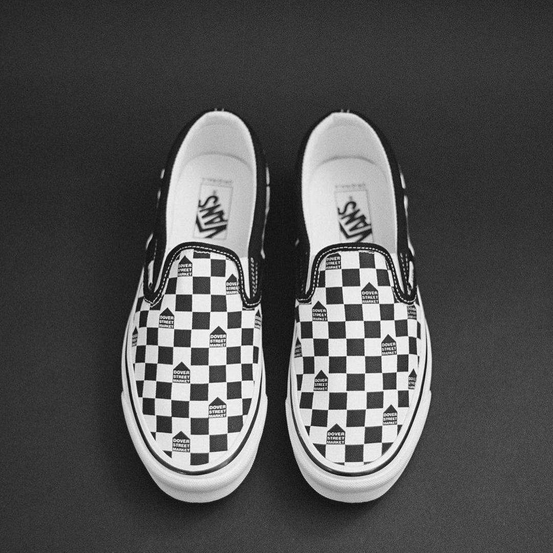 ドーバー × バンズ コラボ 3型が4/12 発売 (VANS VAULT x DOVER STREET MARKET “Checkerboard” Old Skool/OG Authentic LX/OG Classic Slip On LX)