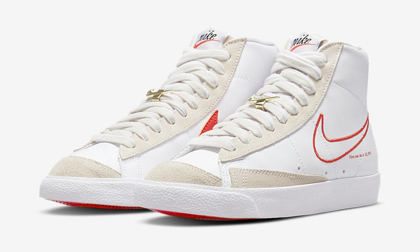 ナイキ ブレーザー ミッド 77 ビンテージ SE “ホワイト/オレンジ” (NIKE BLAZER MID 77 VINTAGE SE “White/Orange”) [DH6757-100]