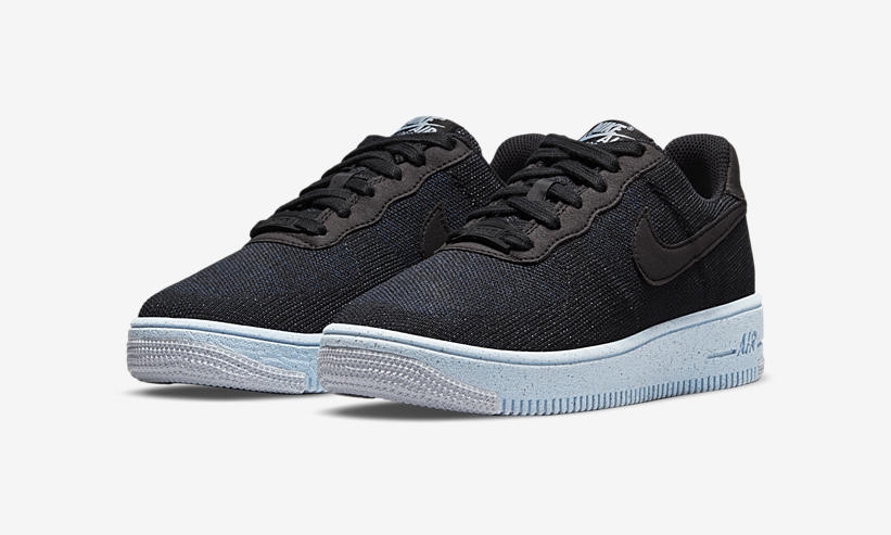 【国内 5/13 発売】ナイキ エア フォース 1 ロー クレーター フライニット “ブラック/シャンブレーブルー” (NIKE AIR FORCE 1 LOW CRATER FLYKNIT “Black/Chambray Blue”) [DC4831-001,DH3375-001]