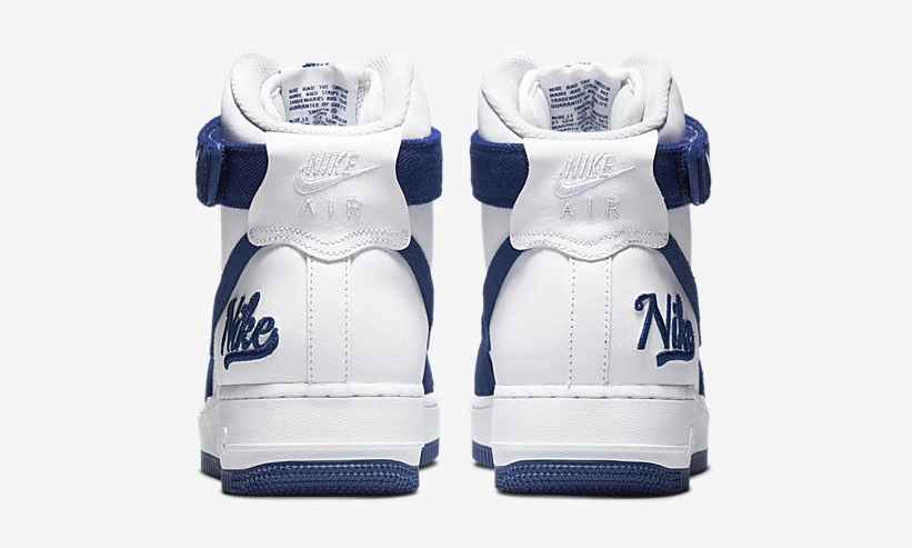 【国内 4/29 発売】ナイキ エア フォース 1 07 ハイ EMB “ホワイト/ラッシュブルー” (NIKE AIR FORCE 1 07 HIGH EMB “White/Rush Blue”) [DC8168-100]