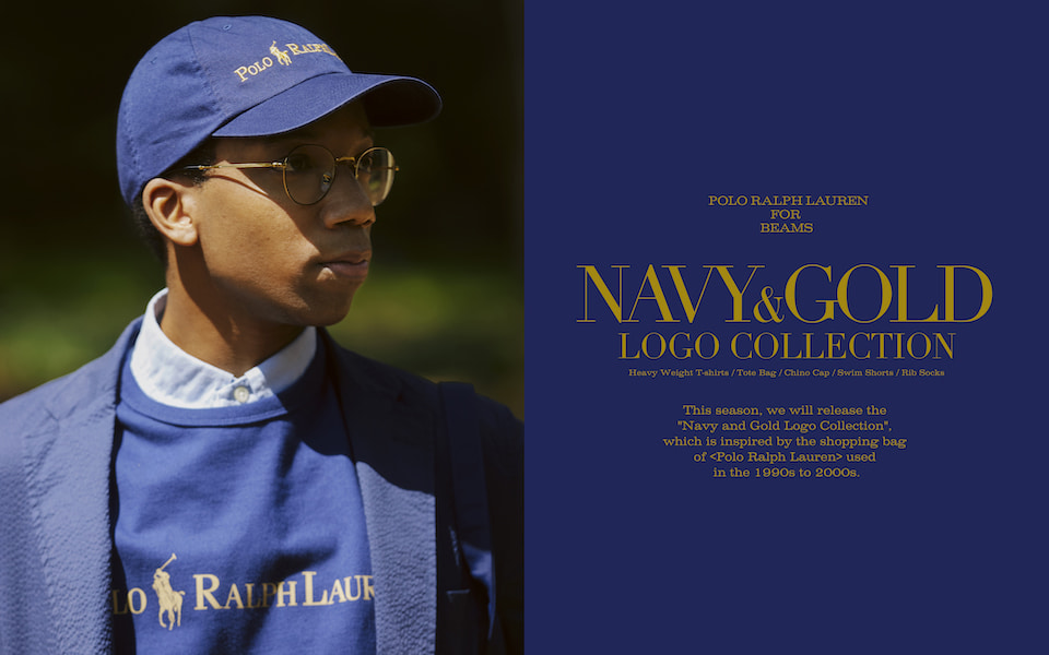 BEAMS × POLO RALPH LAUREN コラボ 第5弾「Navy and Gold Logo Collection」が4/23 発売 (ビームス ポロ ラルフローレン)