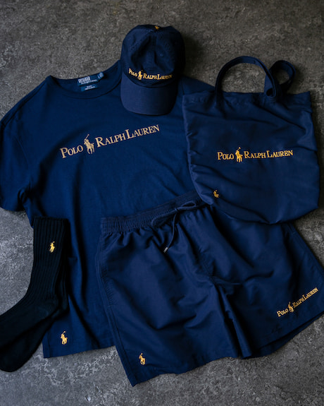 BEAMS × POLO RALPH LAUREN コラボ 第5弾「Navy and Gold Logo Collection」が4/23 発売 (ビームス ポロ ラルフローレン)