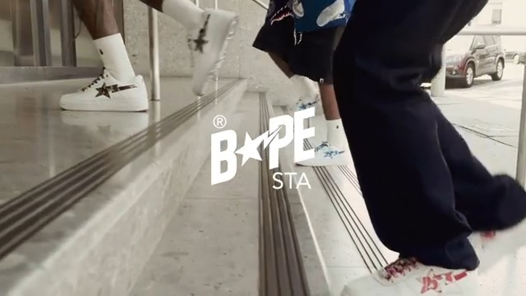 BAPE STA 新作！クラシックなホワイトレザーをベースにした「WHITE ABC CAMO」が4/24 発売 (A BATHING APE ア ベイシング エイプ)