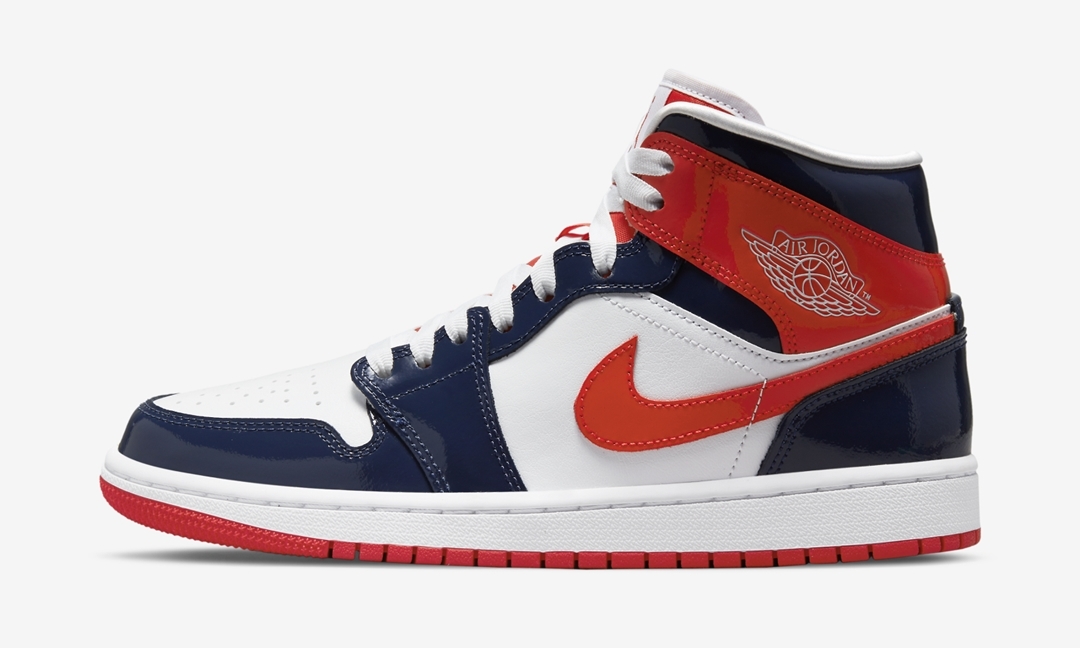 ナイキ エア ジョーダン 1 ミッド “ホワイト/ネイビー/オレンジ” (NIKE AIR JORDAN 1 MID “White/Navy/Orange”) [DJ5984-400]