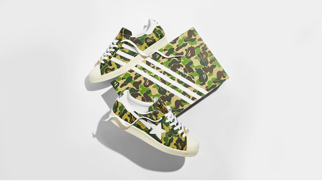 5/1、5/8 発売！A BATHING APE × adidas Originals SUPERSTAR 80s “BAPE ABC CAMO” (ア ベイシング エイプ アディダス オリジナルス スーパースター)