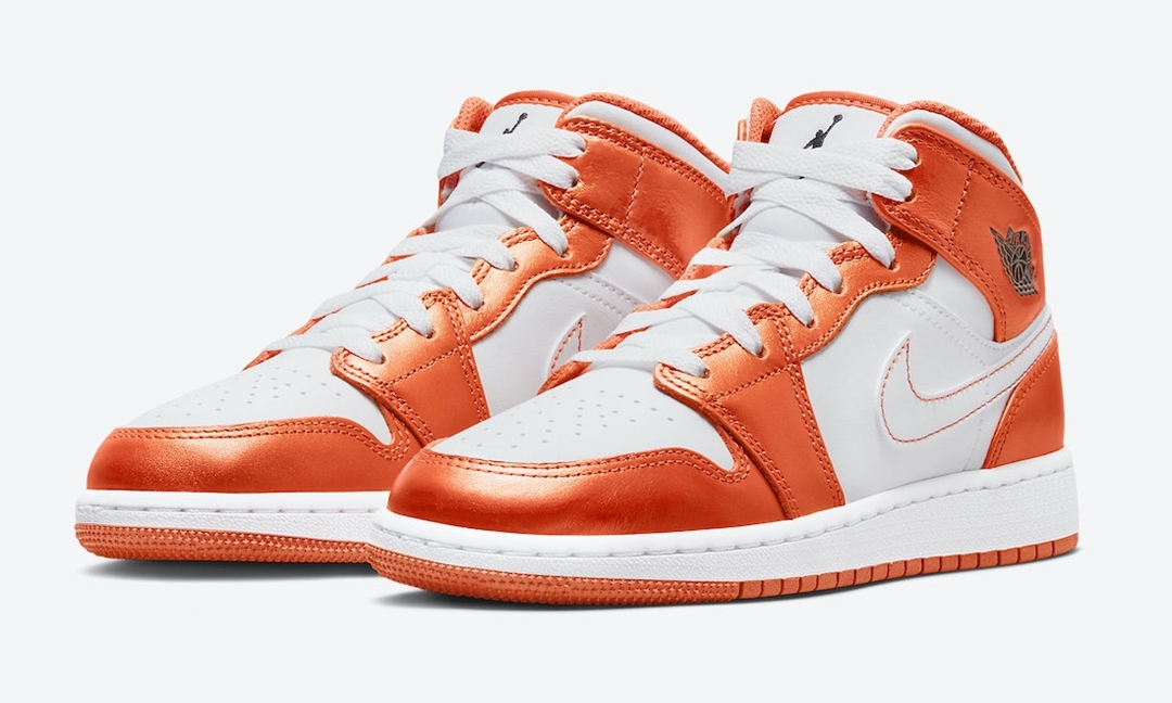 2021年5月 発売予定！ナイキ GS ダンク ミッド “ホワイト/メタリックオレンジ” (NIKE GS DUNK MID “White/Metallic Orange”) [DM4228-800]