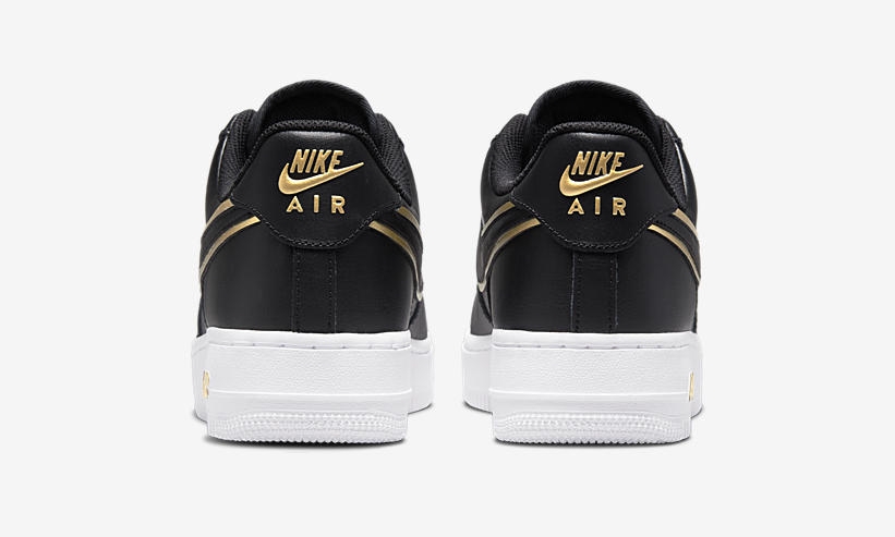 ナイキ エア フォース 1 ロー “ダブルスウッシュ/ブラック/ホワイト/メタリックゴールド” (NIKE AIR FORCE 1 LOW “Double Swoosh/Black/White/Metallic Gold”) [DA8481-001,100]