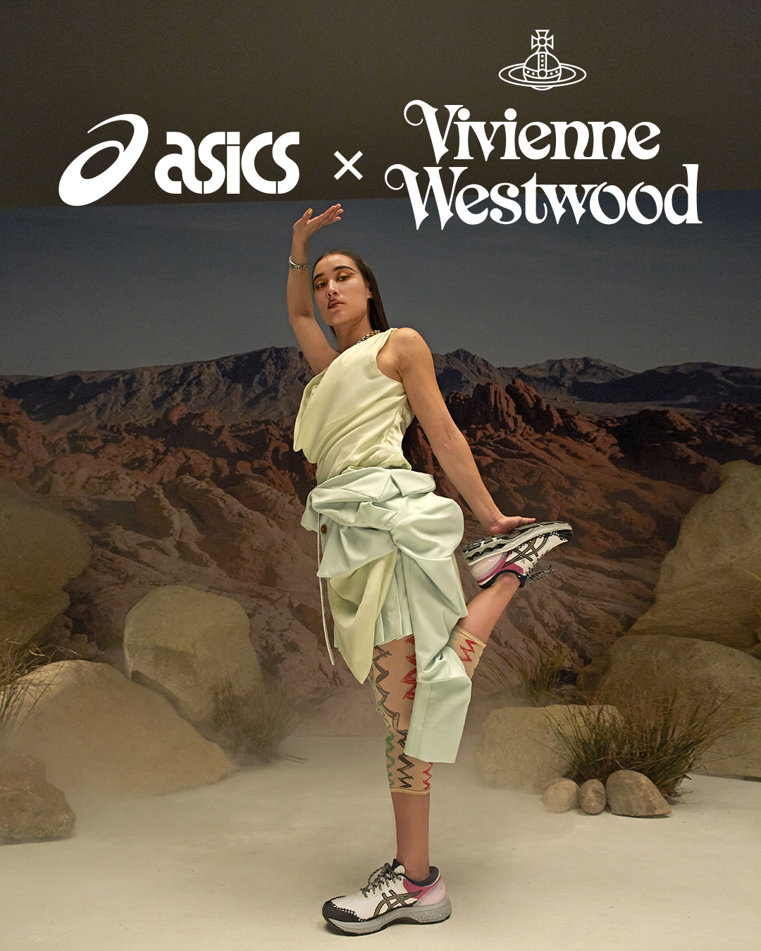 5/1 発売！Vivienne Westwood × ASICS GEL-KAYANO 27 DE “LICHEN GREEN/WHITE” (ヴィヴィアン・ウエストウッド アシックス ゲルカヤノ 27) [1201A116.101,300]