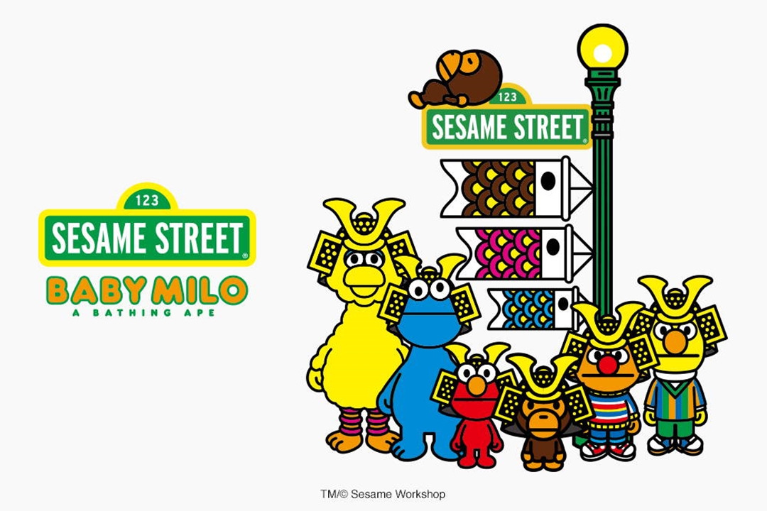 こどもの日にちなんだA BATHING APE × SESAME STREET コラボレーションが5/2 発売 (ア ベイシング エイプ セサミストリート)