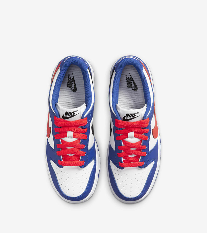 【国内 7/10 発売予定】ナイキ GS ダンク ロー “ホワイト/ロイヤル/レッド” (NIKE GS DUNK LOW “White/Royal/Red”) [CW1590-104]