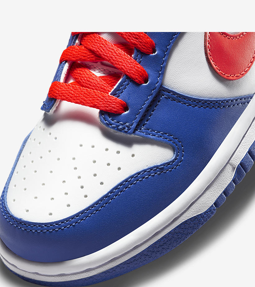 【国内 7/10 発売予定】ナイキ GS ダンク ロー “ホワイト/ロイヤル/レッド” (NIKE GS DUNK LOW “White/Royal/Red”) [CW1590-104]