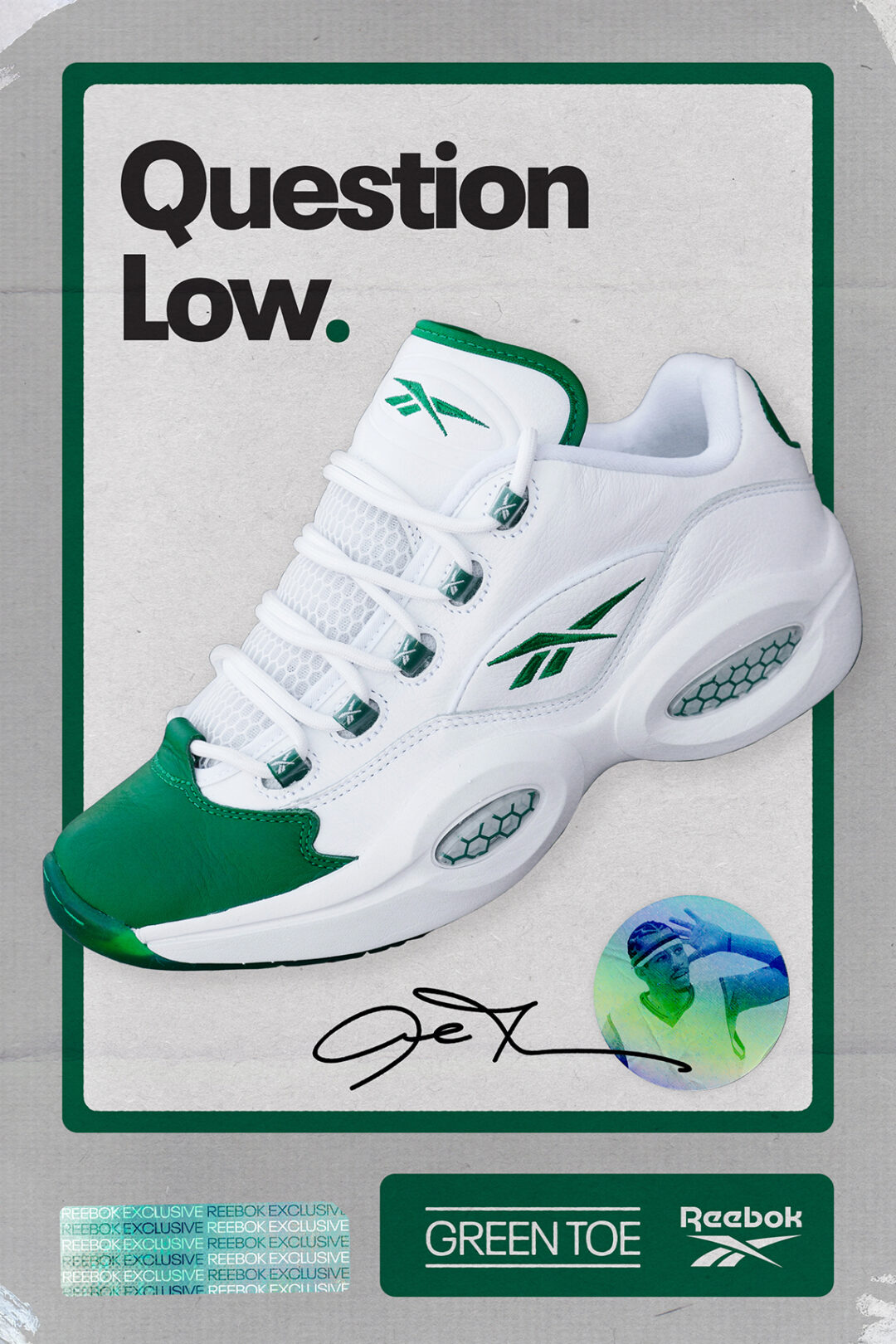 5/14 発売！リーボック クエスチョン ロー “グリーントゥ” (REEBOK QUESTION LOW “Green Toe”) [GZ0367]