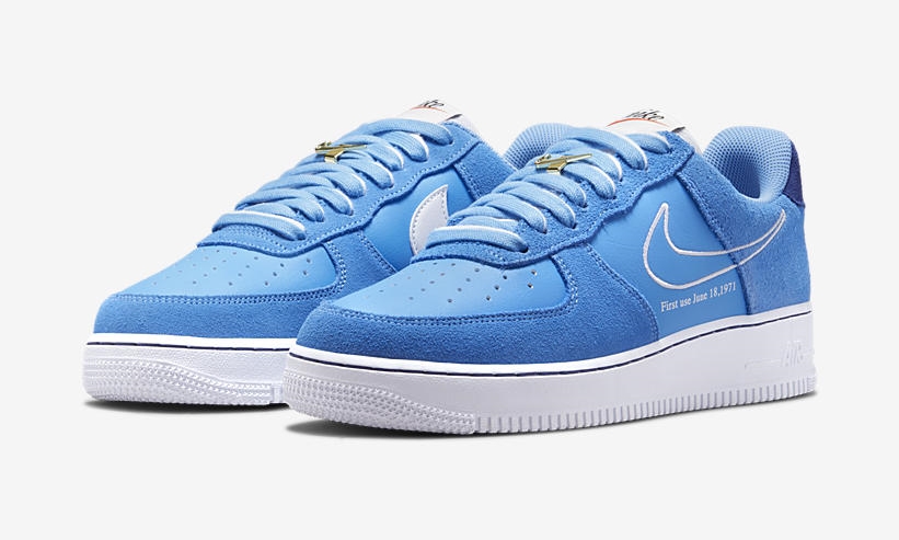 ナイキ エア フォース 1 07 ロー “ファースト ユーズ 6/18 1971/ユニバーシティブルー” (NIKE AIR FORCE 1 07 LOW “First Use June 18, 1971/University Blue”) [DB3597-400]