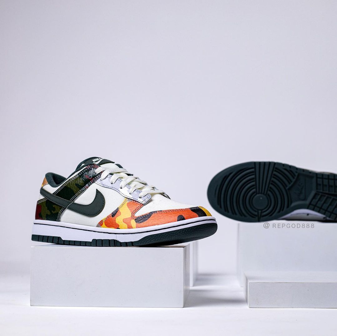 【国内 7/16、7/30 発売】ナイキ ダンク ロー SE “マルチカモ/セイル” (NIKE DUNK LOW SE “Multi Camo/Sail”) [DH0957-100]