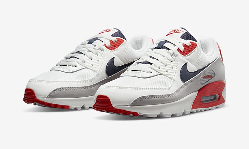 ナイキ エア マックス 90 “ホワイト/ネイビー/レッド” (NIKE AIR MAX 90 “White/Navy/Red”) [DB0625-101]