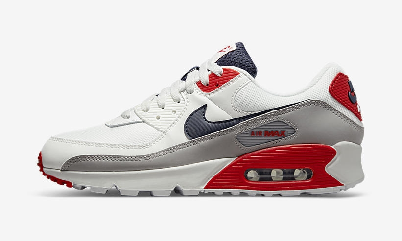 ナイキ エア マックス 90 “ホワイト/ネイビー/レッド” (NIKE AIR MAX 90 “White/Navy/Red”) [DB0625-101]