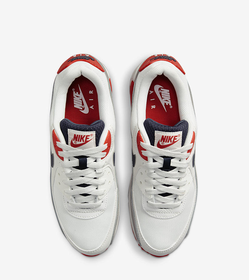 ナイキ エア マックス 90 “ホワイト/ネイビー/レッド” (NIKE AIR MAX 90 “White/Navy/Red”) [DB0625-101]