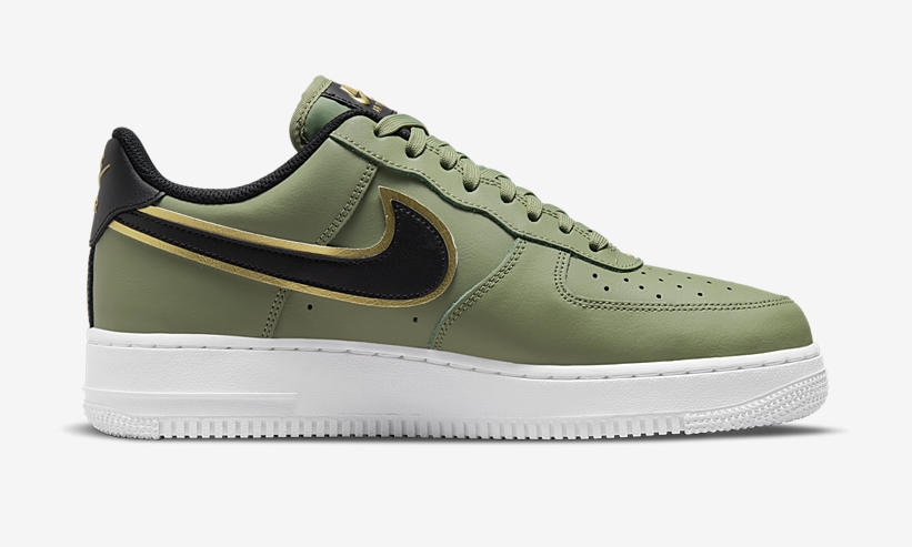 ナイキ エア フォース 1 ロー “ダブルスウッシュ/グリーン/メタリックゴールド” (NIKE AIR FORCE 1 LOW “Double Swoosh/Green/Metallic Gold”) [DA8481-300]