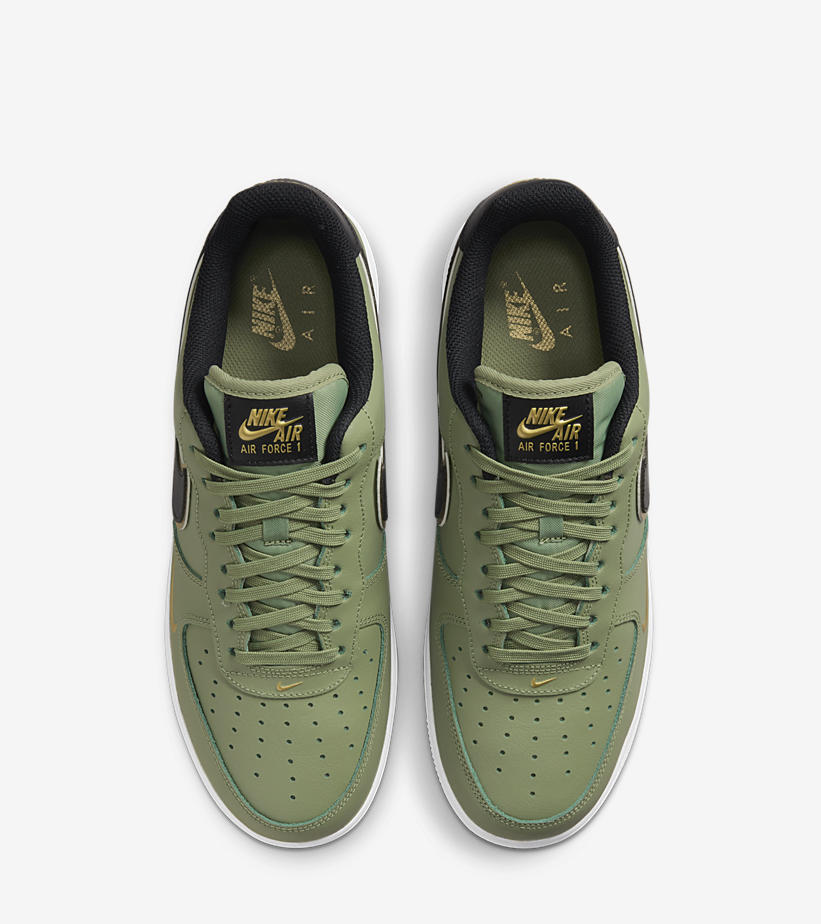 ナイキ エア フォース 1 ロー “ダブルスウッシュ/グリーン/メタリックゴールド” (NIKE AIR FORCE 1 LOW “Double Swoosh/Green/Metallic Gold”) [DA8481-300]