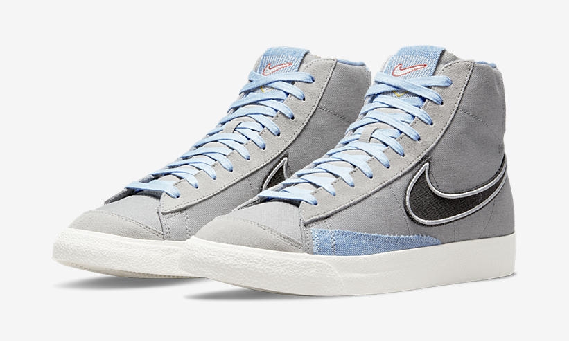 ナイキ ブレーザー ミッド 77 “グレー/ブラック/ブルー” (NIKE BLAZER MID "Grey/Black/Blue") [DJ4648-073]