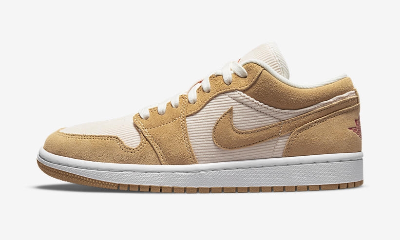 【国内 7/21 発売予定】ナイキ ウィメンズ エア ジョーダン 1 ロー “コーデュロイ/タン/ホワイト” (NIKE WMNS AIR JORDAN 1 LOW “Corduroy/Tan/White”) [DH7820-700]