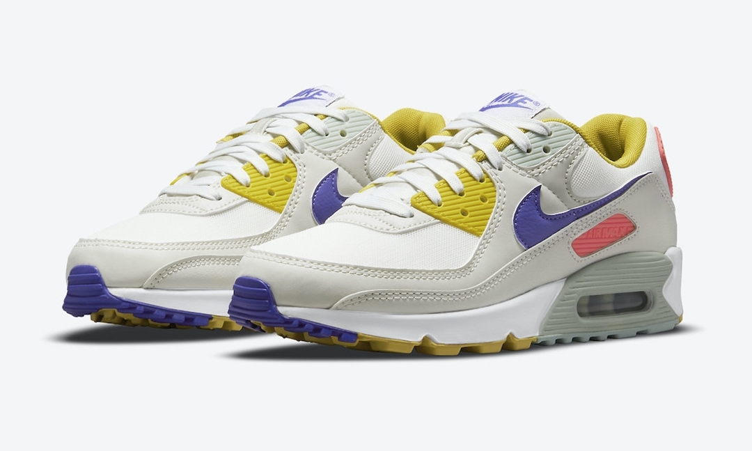 ナイキ エア マックス 90 “ホワイト/イエロー/パープル” (NIKE AIR MAX 90 “White/Yellow/Purple”) [DA8726-100]