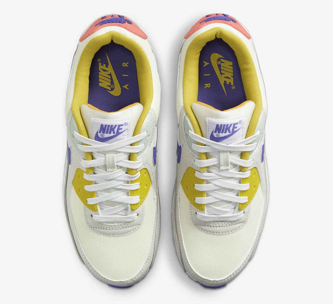 ナイキ エア マックス 90 “ホワイト/イエロー/パープル” (NIKE AIR MAX 90 “White/Yellow/Purple”) [DA8726-100]