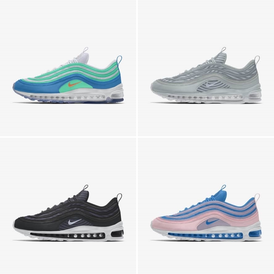 【NIKE BY YOU】夏らしいカラーやメタリックのアクセントが選択可能！ナイキ エア マックス 97 (AIR MAX 97) [DJ3180-991]