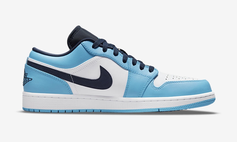 【国内 7/3 発売】ナイキ エア ジョーダン 1 ロー “UNC/ホワイト/ユニバーシティブルー/ブラック” (NIKE AIR JORDAN 1 LOW “UNC/White/University Blue/Black”) [553558-144]