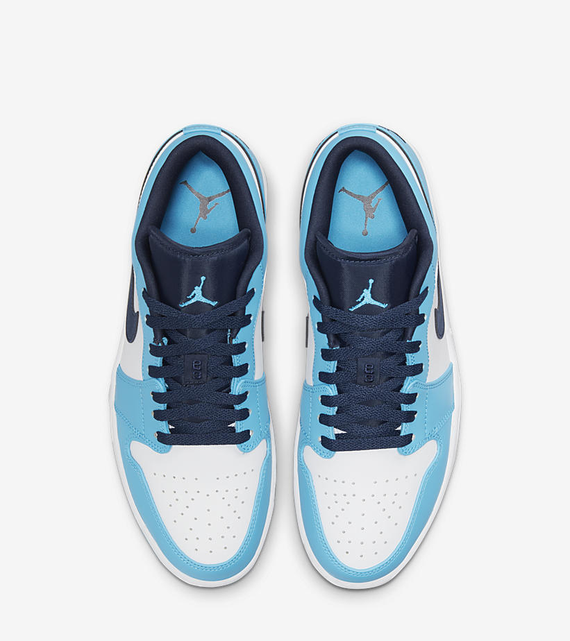 【国内 7/3 発売】ナイキ エア ジョーダン 1 ロー “UNC/ホワイト/ユニバーシティブルー/ブラック” (NIKE AIR JORDAN 1 LOW “UNC/White/University Blue/Black”) [553558-144]