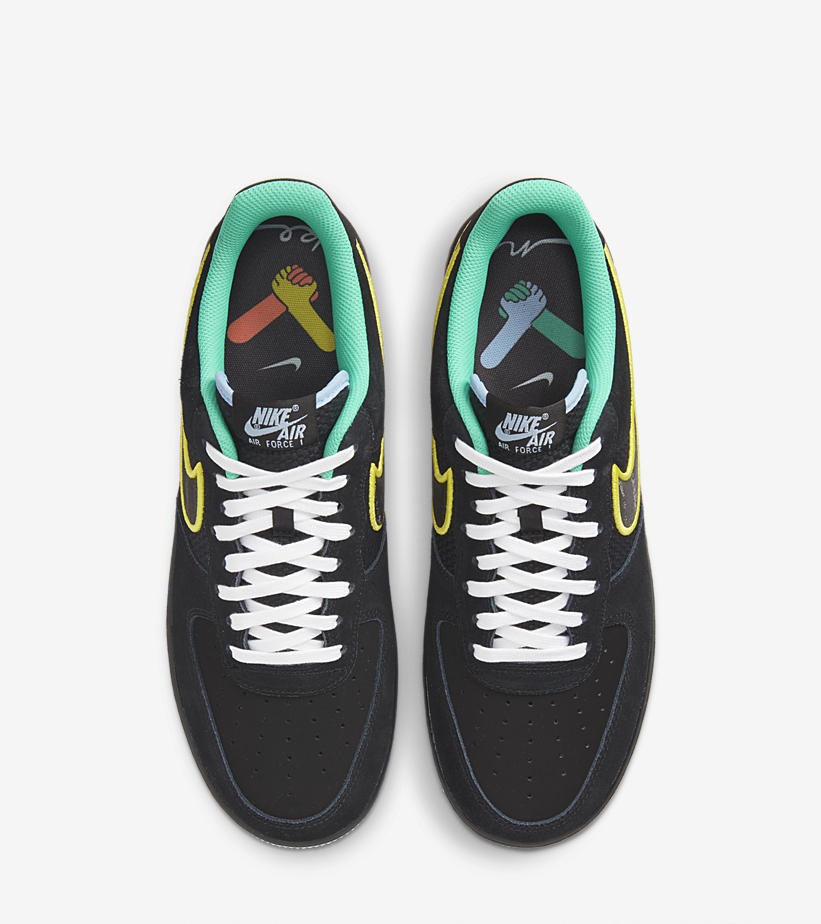 【国内 7/3 発売】ナイキ エア フォース 1 07 ロー “ブラック/イエロー/グリーン” (NIKE AIR FORCE 1 07 LOW “Black/Yellow/Green”) [DM9051-001]