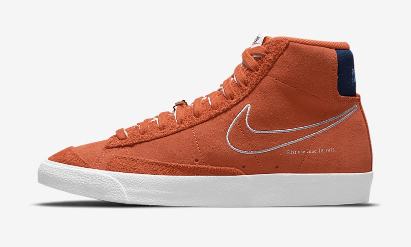 ナイキ ブレーザー ミッド 77 “ファースト ユーズ 6/18 1971/オレンジ” (NIKE BLAZER MID 77 “First Use June 18, 1971/Orange”) [DC3433-800]