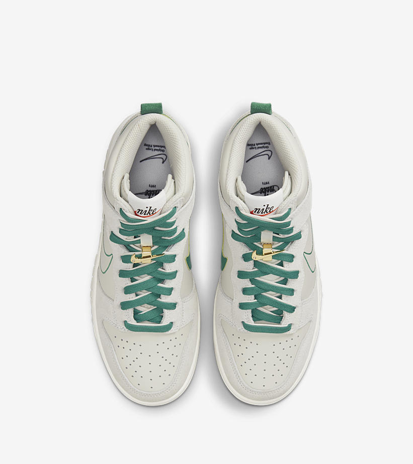 【国内 7/8 発売】ナイキ ダンク ハイ SE “ファースト ユーズ/ライトボーン/グリーンノイズ” (NIKE DUNK HIGH SE “First Use/Light Bone/Green Noise”) [DH0960-001/DD0733-001]