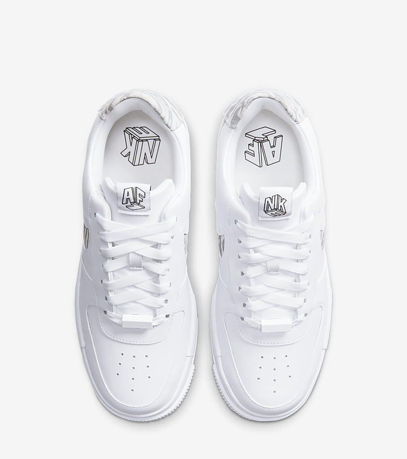 ナイキ ウィメンズ エア フォース 1 ロー ピクセル “ホワイト/アニマルスウッシュ” (NIKE WMNS AIR FORCE 1 LOW PIXEL “White/Animal Swoosh”) [DH9632-100]