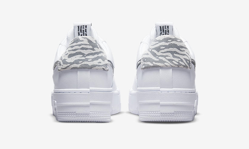 ナイキ ウィメンズ エア フォース 1 ロー ピクセル “ホワイト/アニマルスウッシュ” (NIKE WMNS AIR FORCE 1 LOW PIXEL “White/Animal Swoosh”) [DH9632-100]