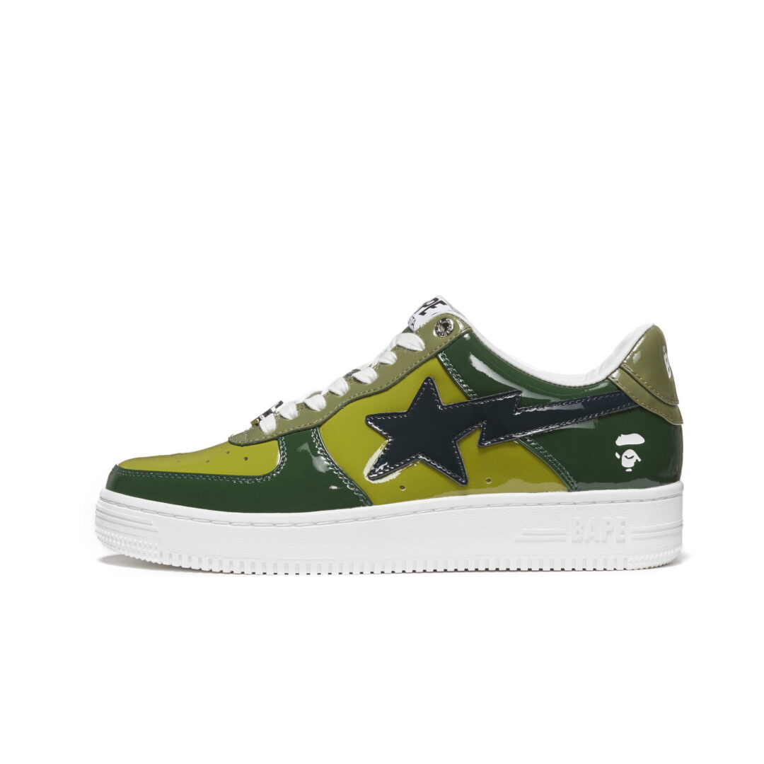 アッパー、ヒール、ロゴにはパテントレザーを使用したBAPE STA 新作「BAPE STA COLOR CAMO COMBO COLLECTION」が5/29 発売 (A BATHING APE ア ベイシング エイプ)