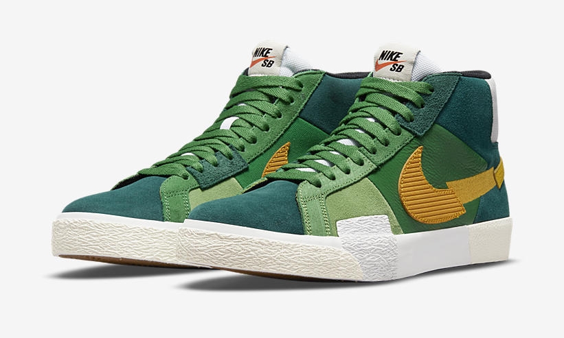 ナイキ SB ブレーザー ミッド プレミアム “グリーン/イエロー” (NIKE SB BLAZER MID PREMIUM “Green/Yellow”) [DA8854-300]