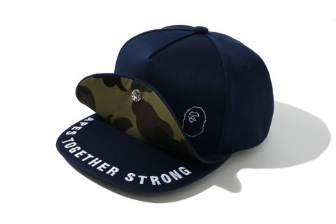 A BATHING APEから1ST CAMOやAPE HEAD、BABY MILO やシャークモチーフを配したスナップバックのダブルバイザーキャップ「DOUBLE VISER SNAP BACK CAP ITEMS」が5/29 発売 (ア ベイシング エイプ)